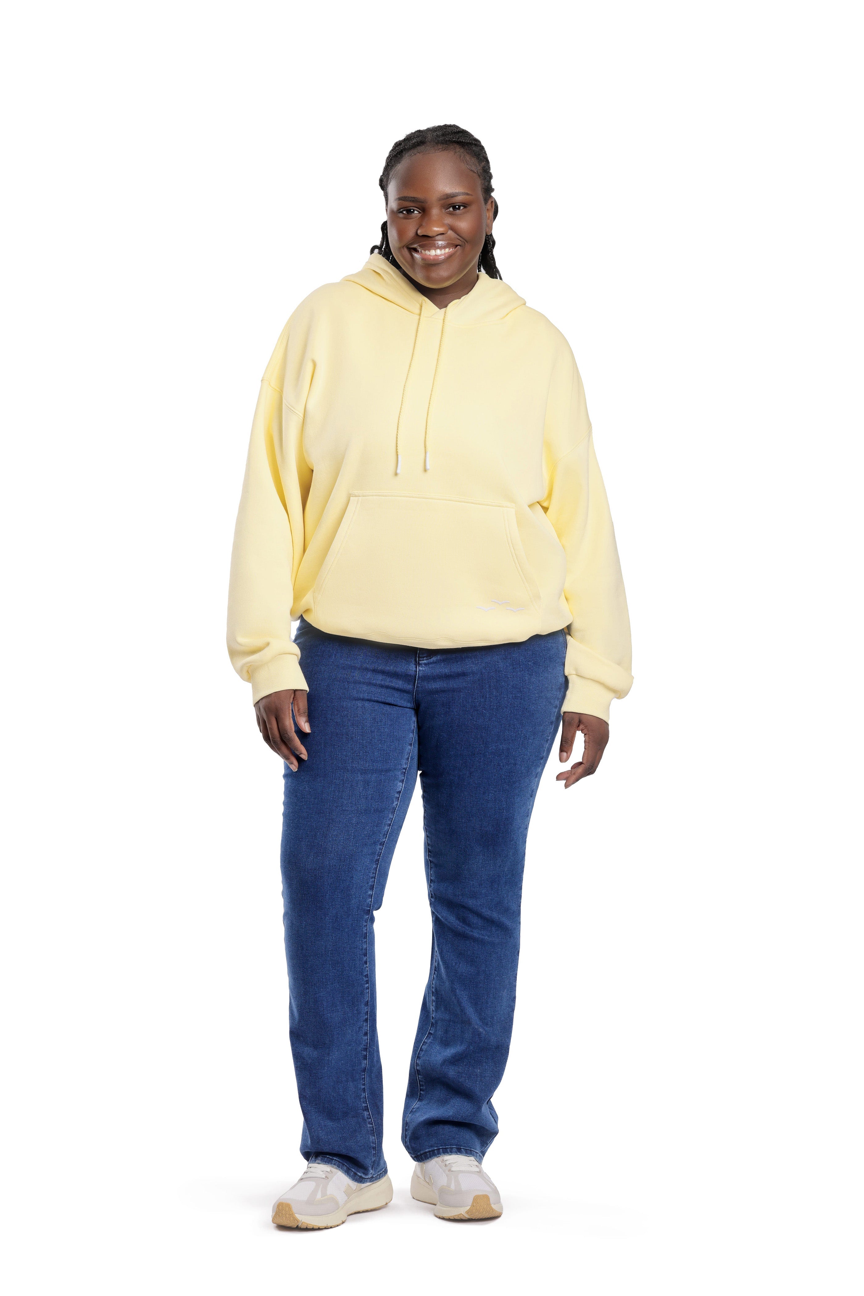 Sweat à capuche Femme Jaune Banane