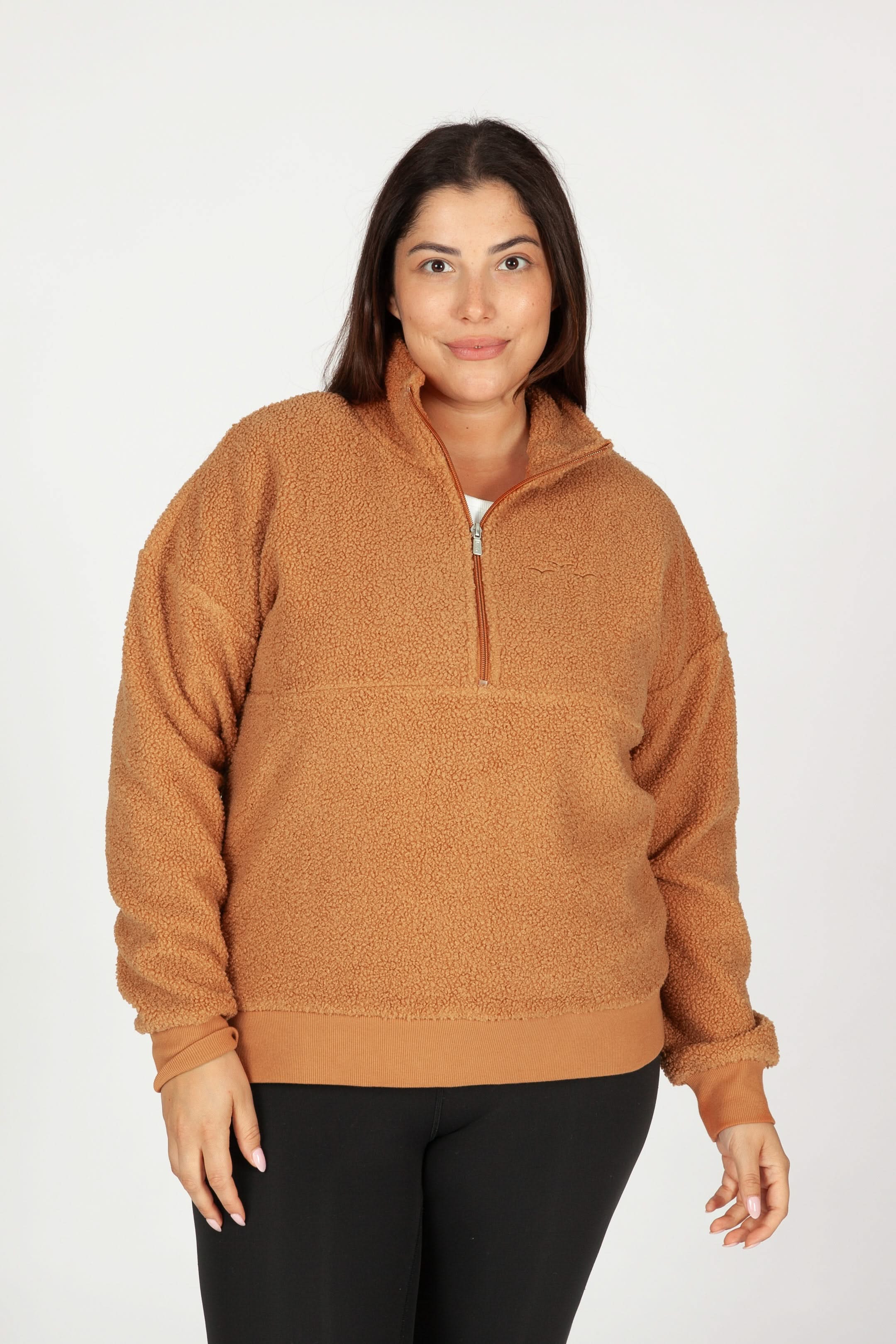 Pull Steph Sherpa oversize cosy-chic Biscuit