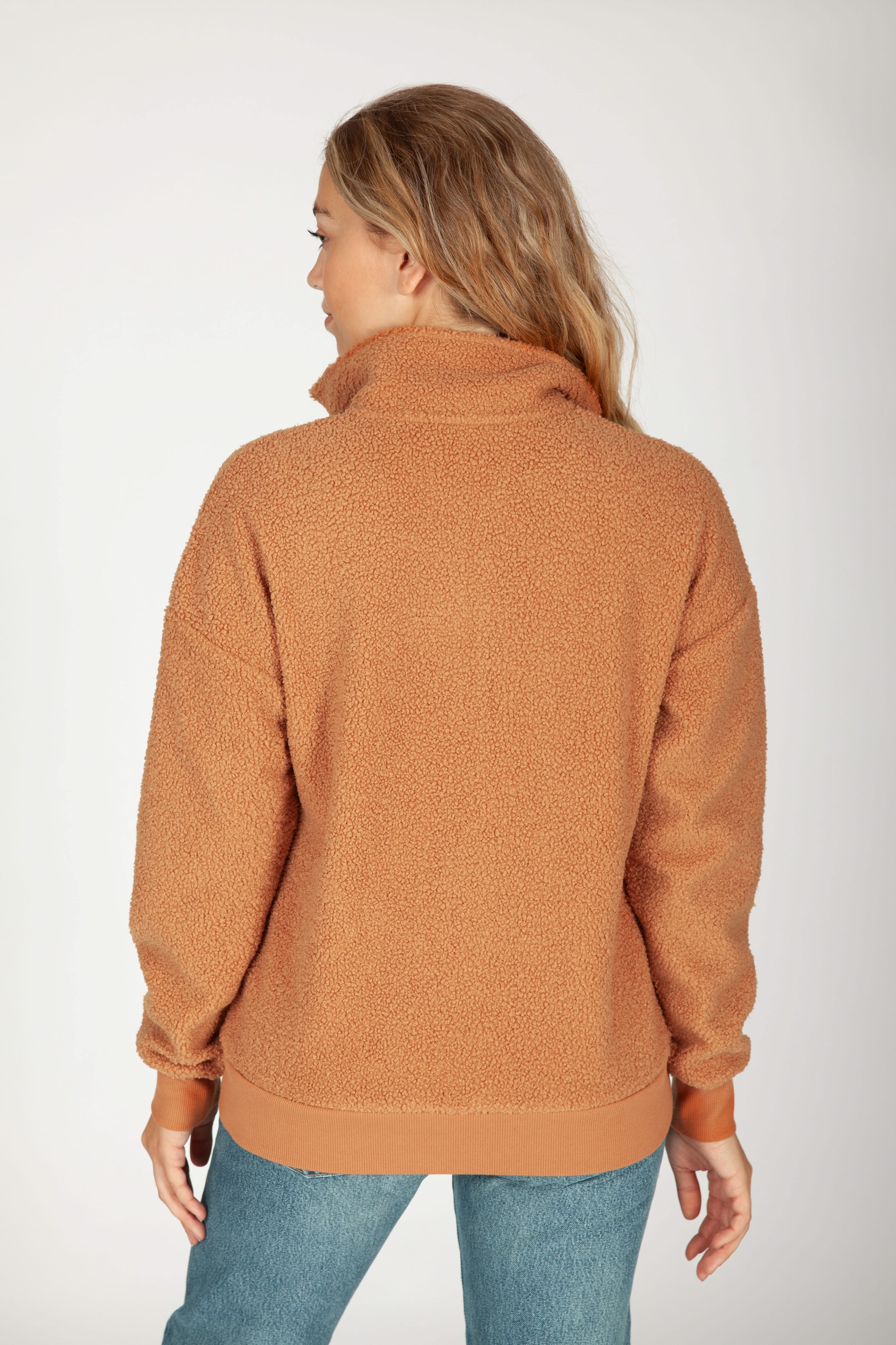 Pull Steph Sherpa oversize cosy-chic Biscuit