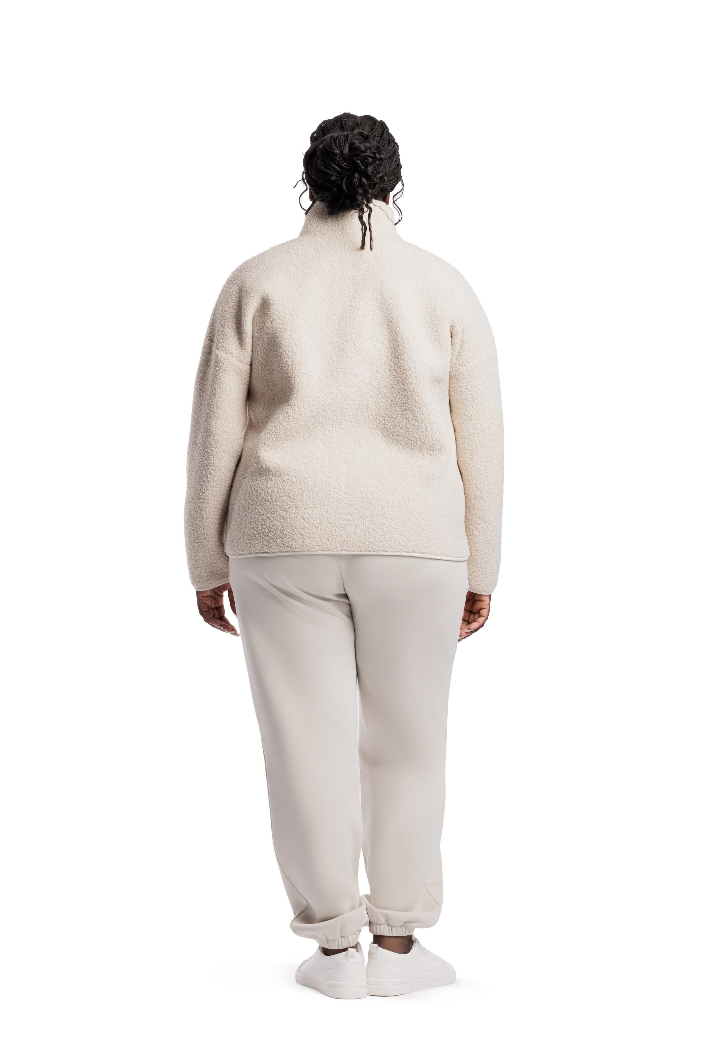 Veste Sara Teddy zippé en Sherpa premium Beige