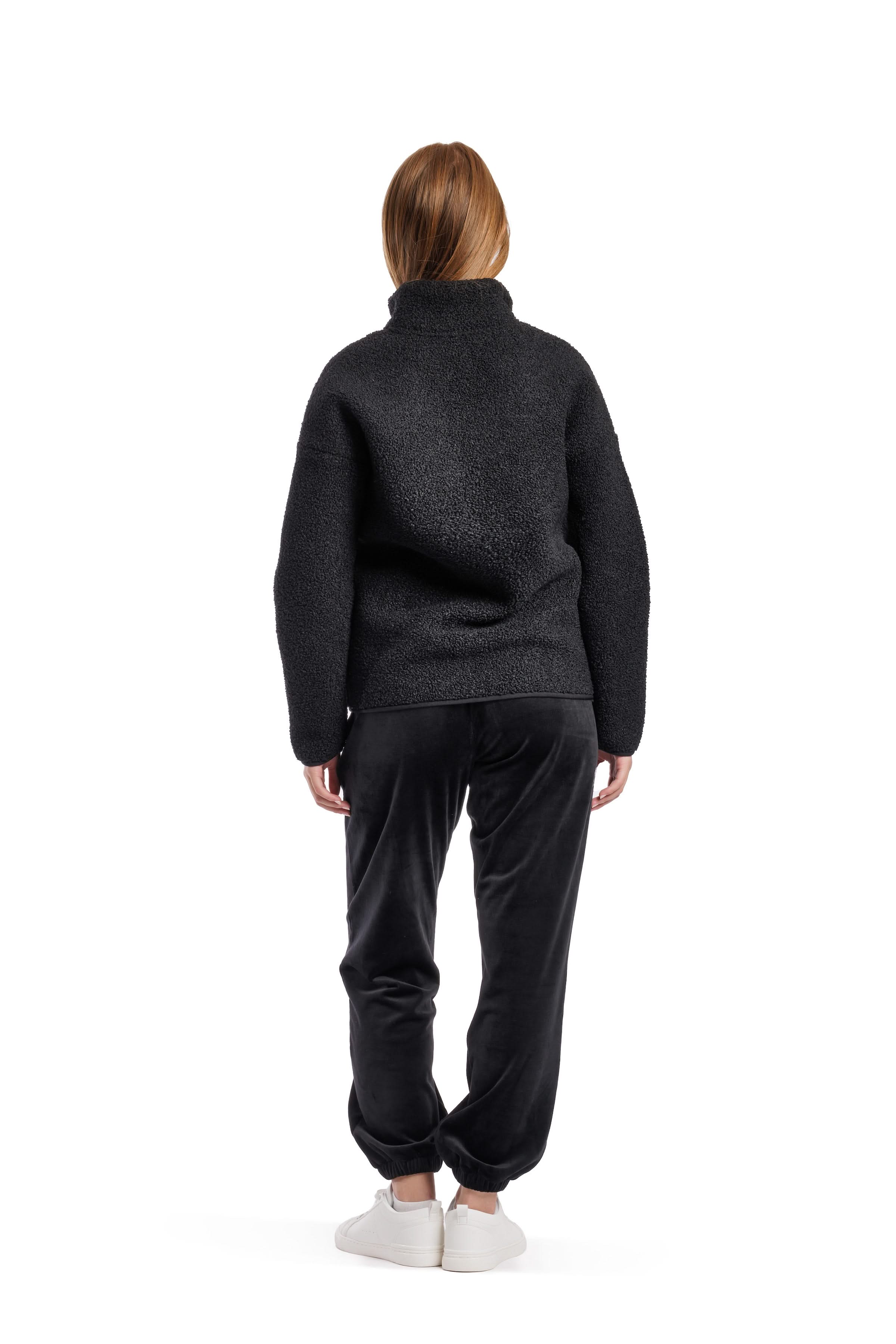 Veste Sara Teddy zippé en Sherpa premium Noir