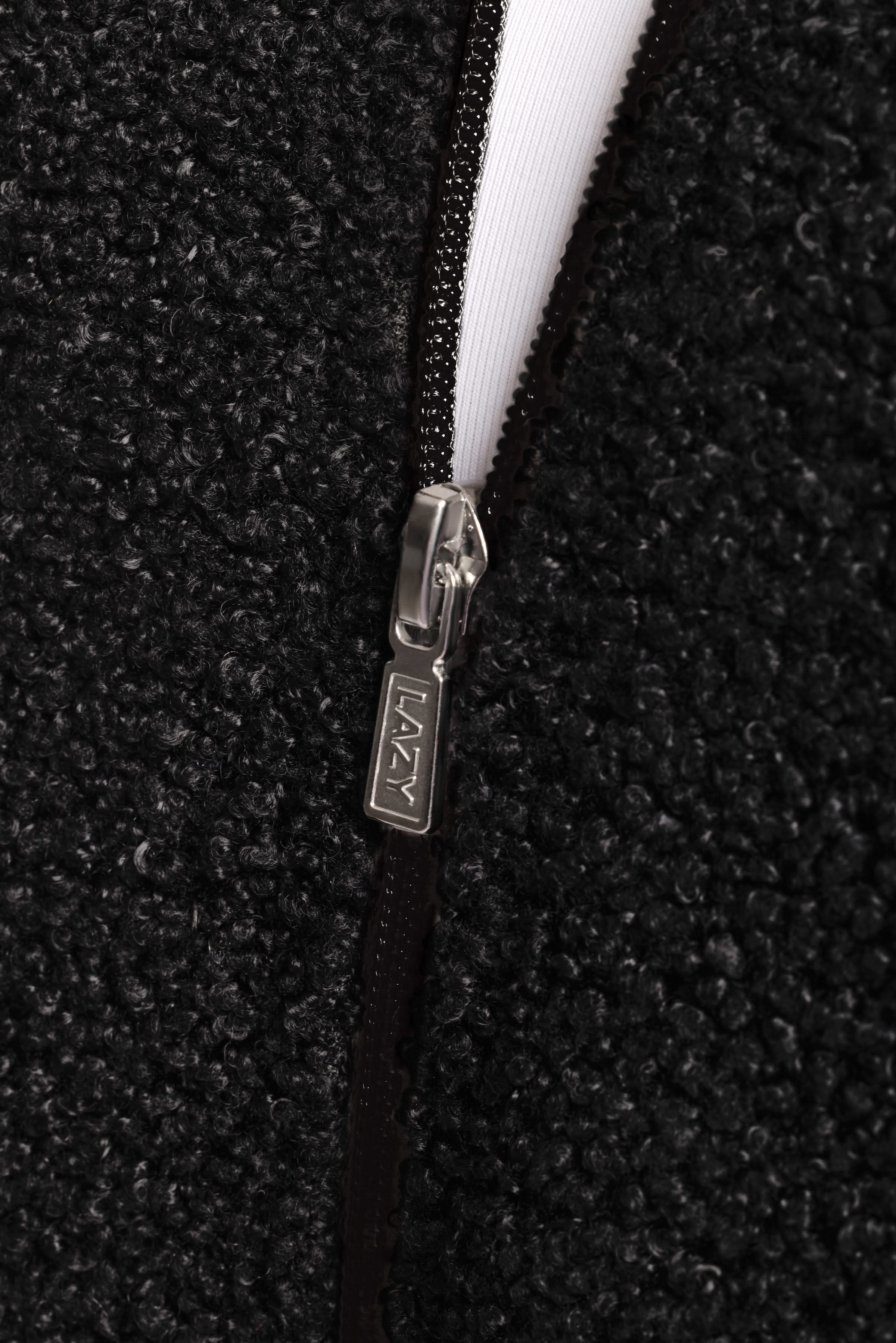 Veste Sara Teddy zippé en Sherpa premium Noir