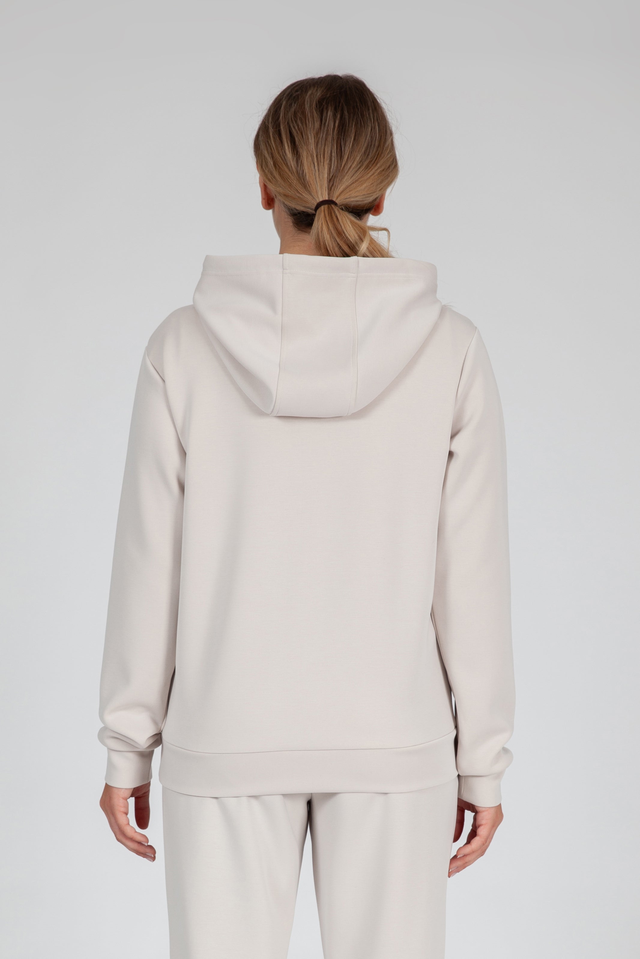 Sweat à capuche Premium Femme Beige