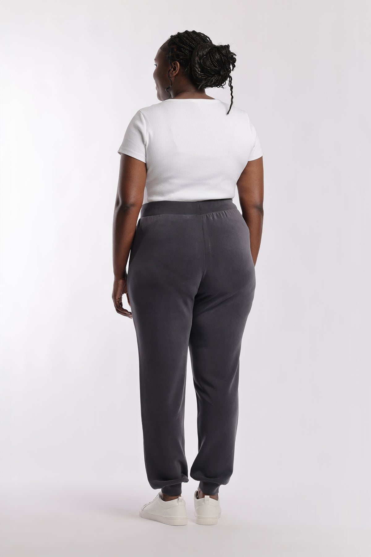 Pantalon de survêtement Premium Femme coupe resserrée Anthracite