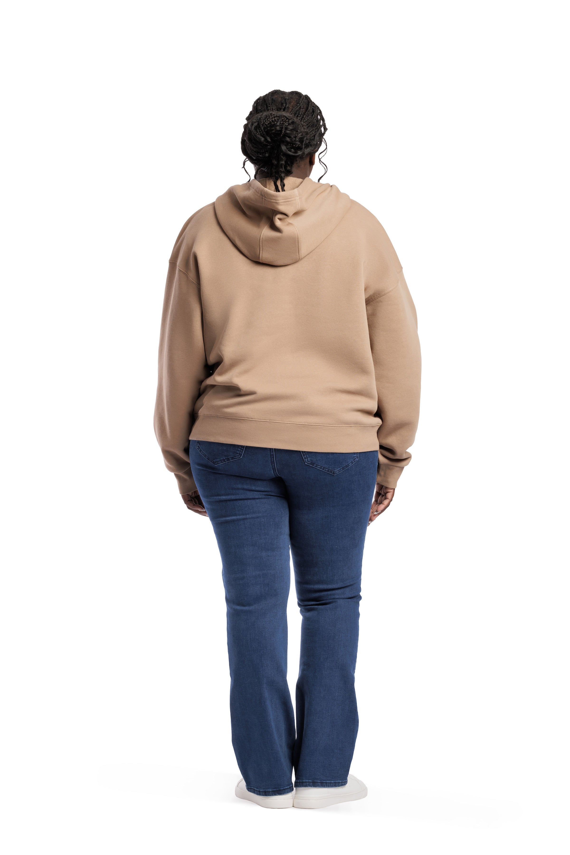 Sweat à capuche Femme Camel